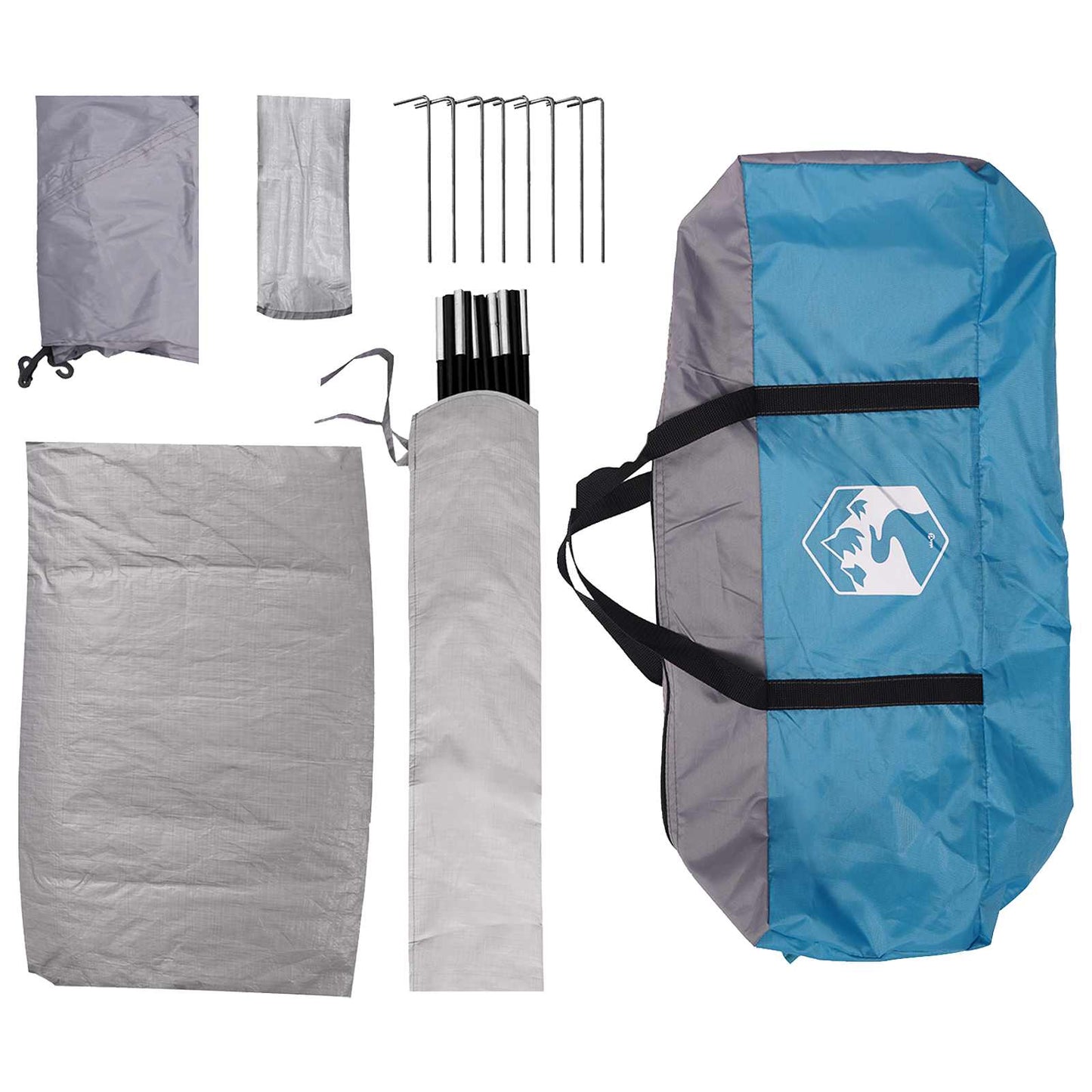 Tienda De Camping Con Techo Azul 335 X 275 X 180 Cm