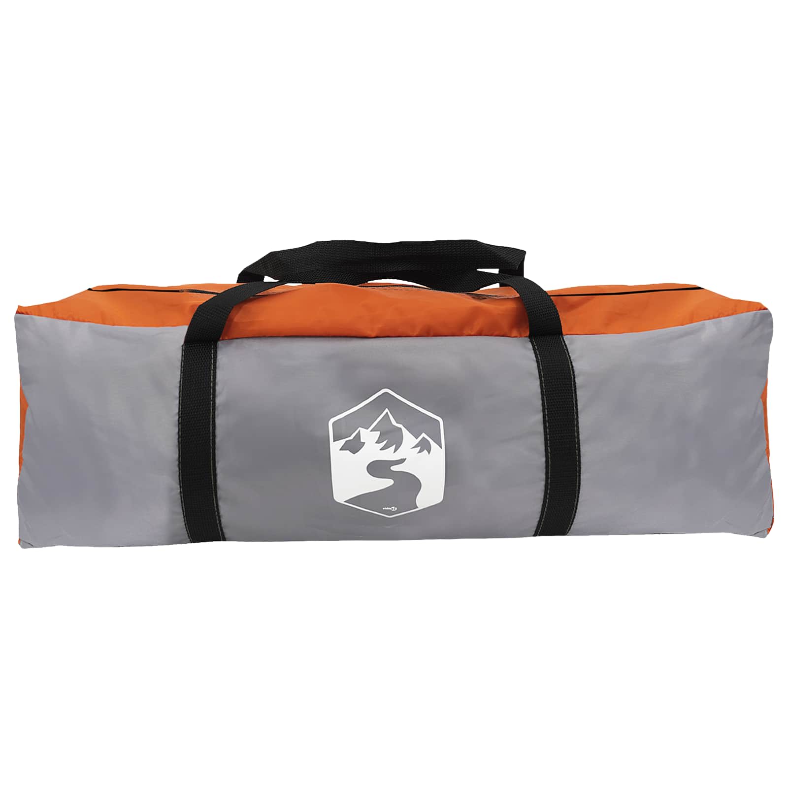 Tienda De Camping Con Techo Gris Y Naranja 335 X 275 X 180 Cm