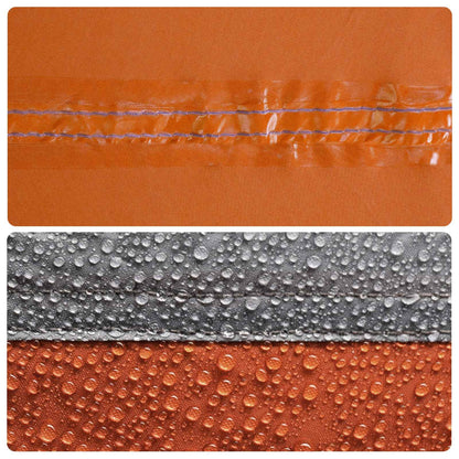 Tienda De Camping Con Techo Gris Y Naranja 335 X 275 X 180 Cm