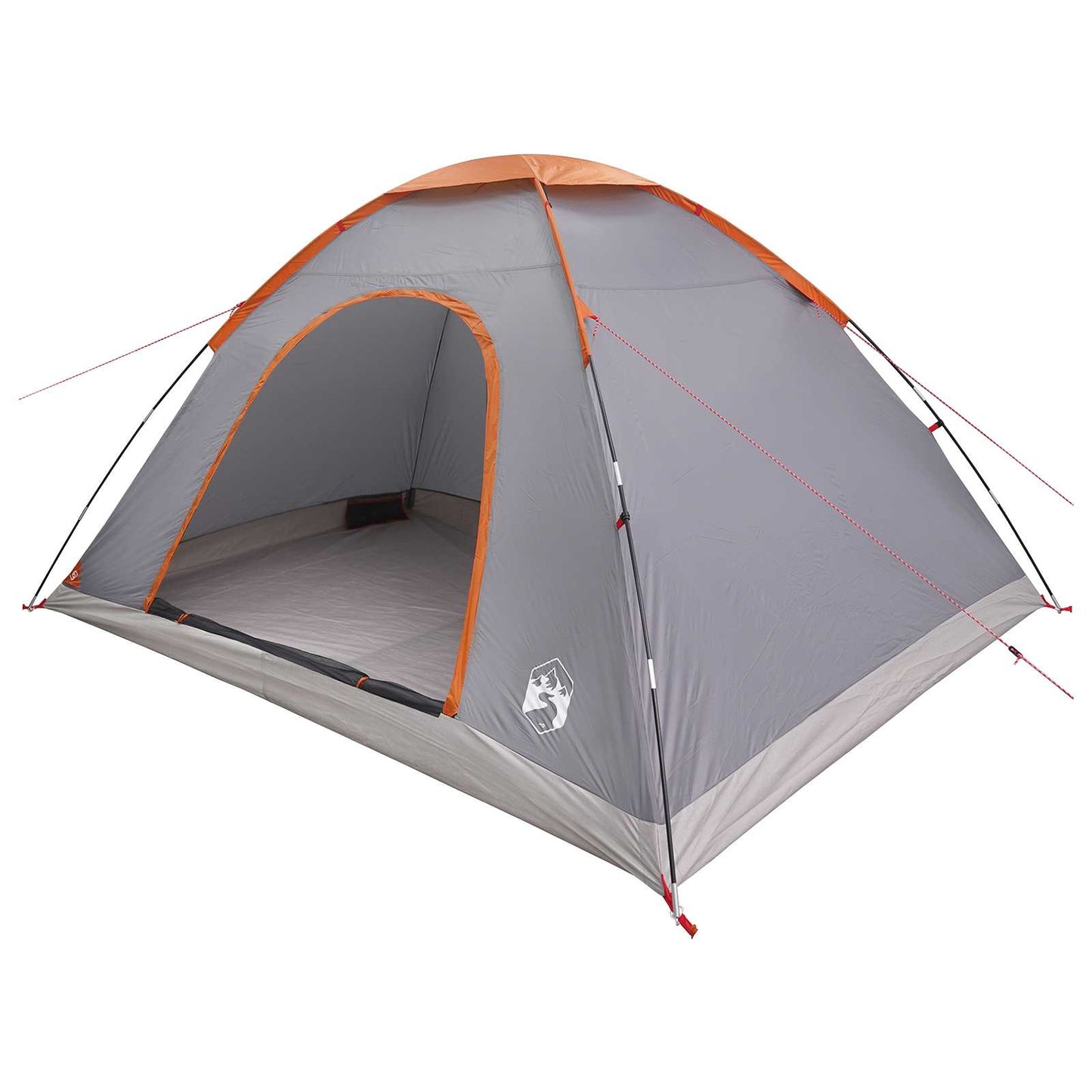 Tienda De Camping Con Techo Gris Y Naranja 335 X 275 X 180 Cm