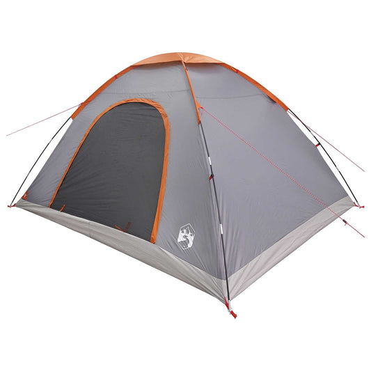 Tienda De Camping Con Techo Gris Y Naranja 335 X 275 X 180 Cm