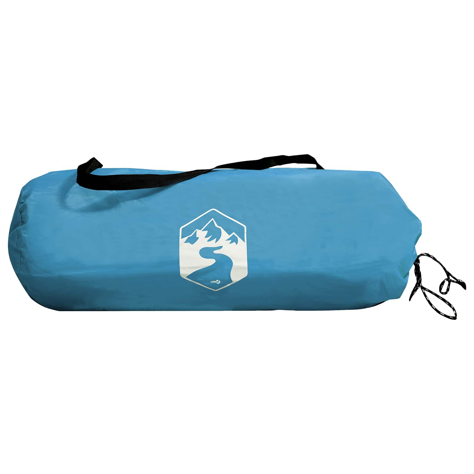 Tienda De Camping Con Techo Azul 2 Personas Poliéster Y Acero