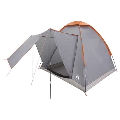 Tienda De Camping Gris Y Naranja 2 Personas Poliéster Y Acero