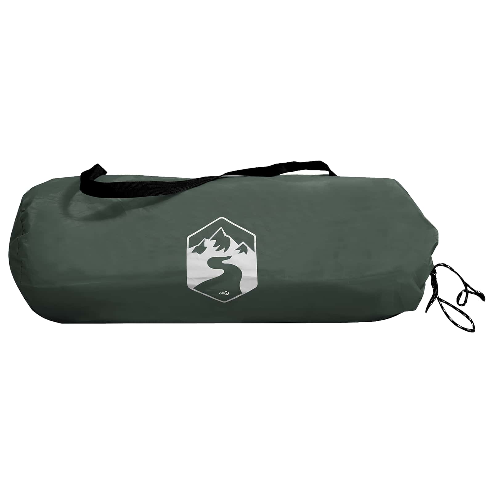 Tienda De Camping Con Techo Verde Militar 190 X 140 X 105 Cm