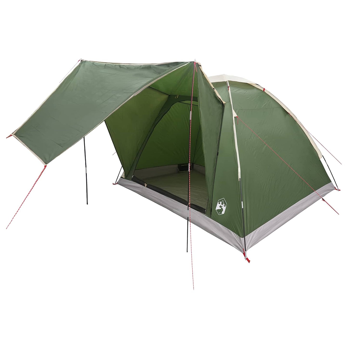 Tienda De Camping Con Techo Verde 4 Personas Poliéster Y Acero