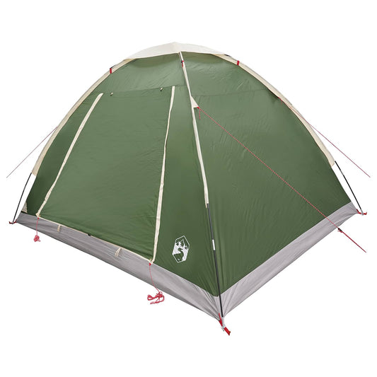 Tienda De Camping Con Techo Verde 4 Personas Poliéster Y Acero