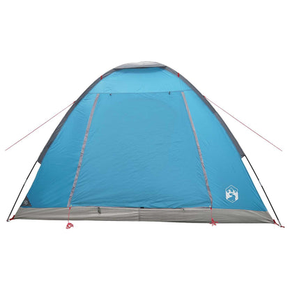 Tienda De Camping Con Techo Azul 4 Personas Poliéster Y Acero