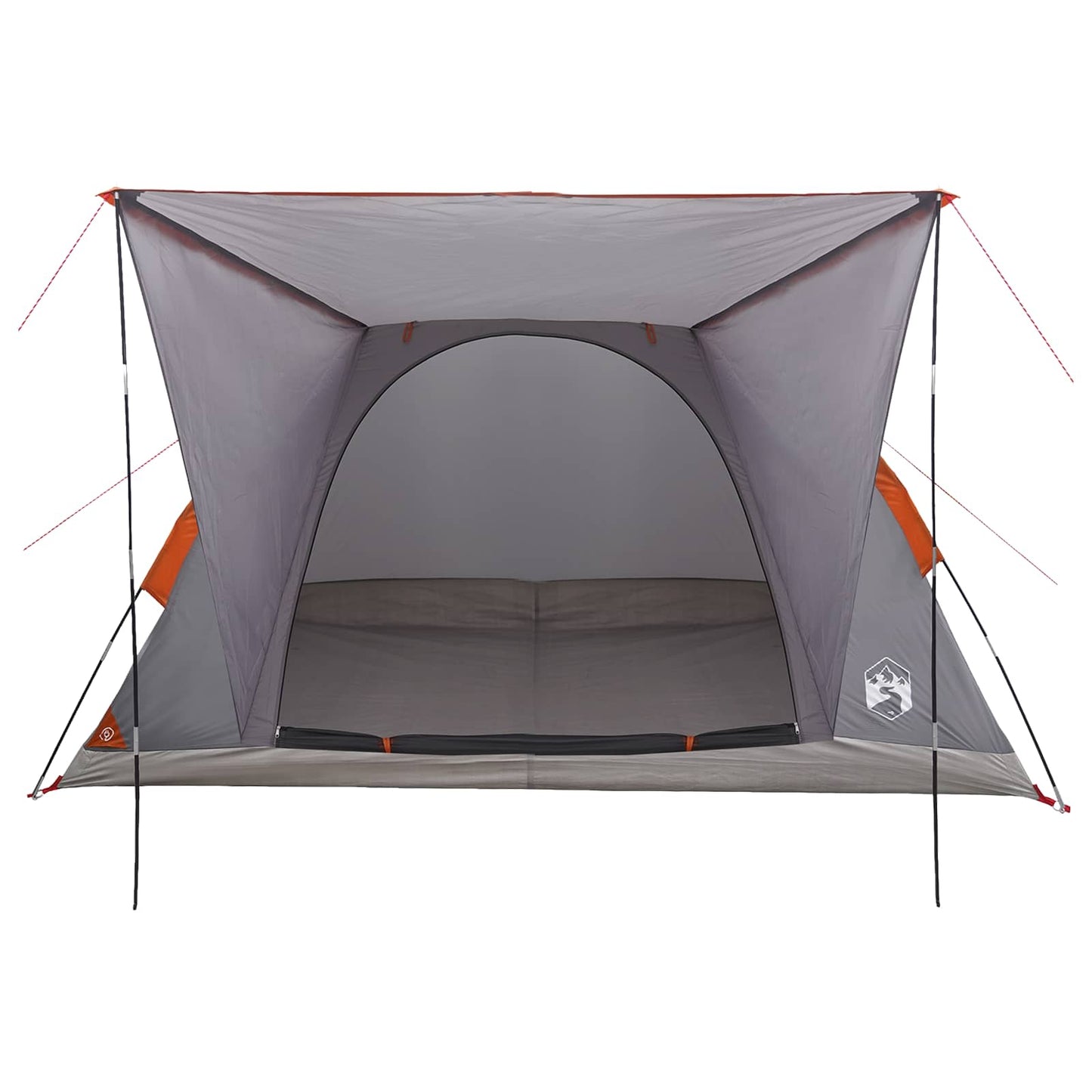 Tienda De Camping Gris Y Naranja 4 Personas Poliéster Y Acero