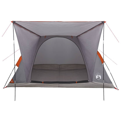 Tienda De Camping Gris Y Naranja 4 Personas Poliéster Y Acero