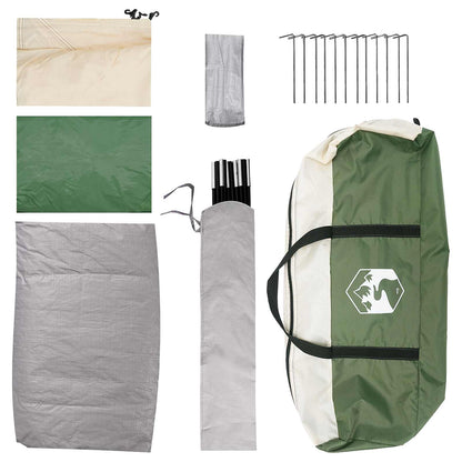 Tienda De Camping Con Techo Verde 6 Personas Poliéster Y Acero