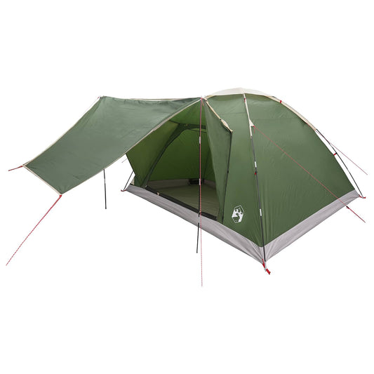 Tienda De Camping Con Techo Verde 6 Personas Poliéster Y Acero