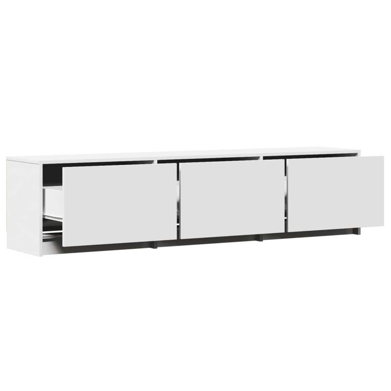 Mueble De Tv Con Led 165 X 34 X 40 Cm Madera De Ingeniería