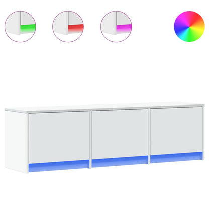 Mueble De Tv Con Led 140 X 34 X 40 Cm Madera De Ingeniería