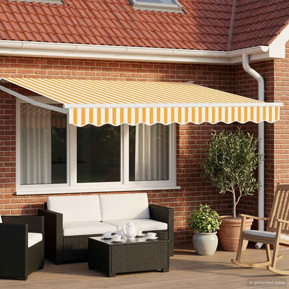 Toldo Retráctil Aluminio Y Tela Gris Antracita