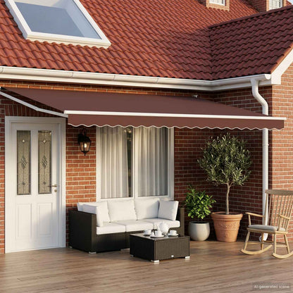 Toldo Retráctil Aluminio Y Tela Gris Antracita