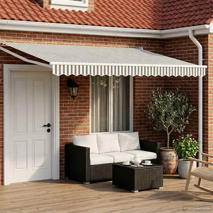 Toldo Retráctil Aluminio Y Tela Gris Antracita