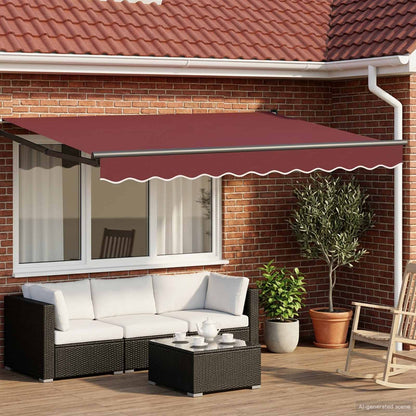 Toldo Retráctil Aluminio Y Tela Gris Antracita