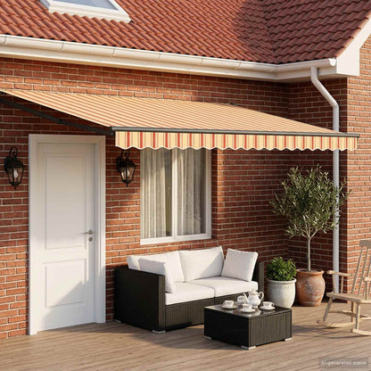 Toldo Retráctil Aluminio Y Tela Gris Antracita