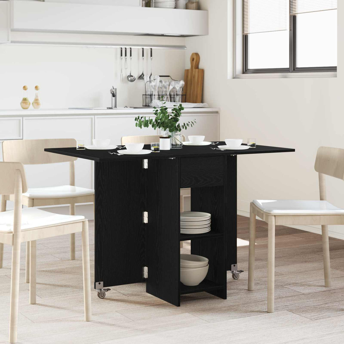 Mesa De Comedor 115 X 70 X 75 Cm Madera De Ingeniería