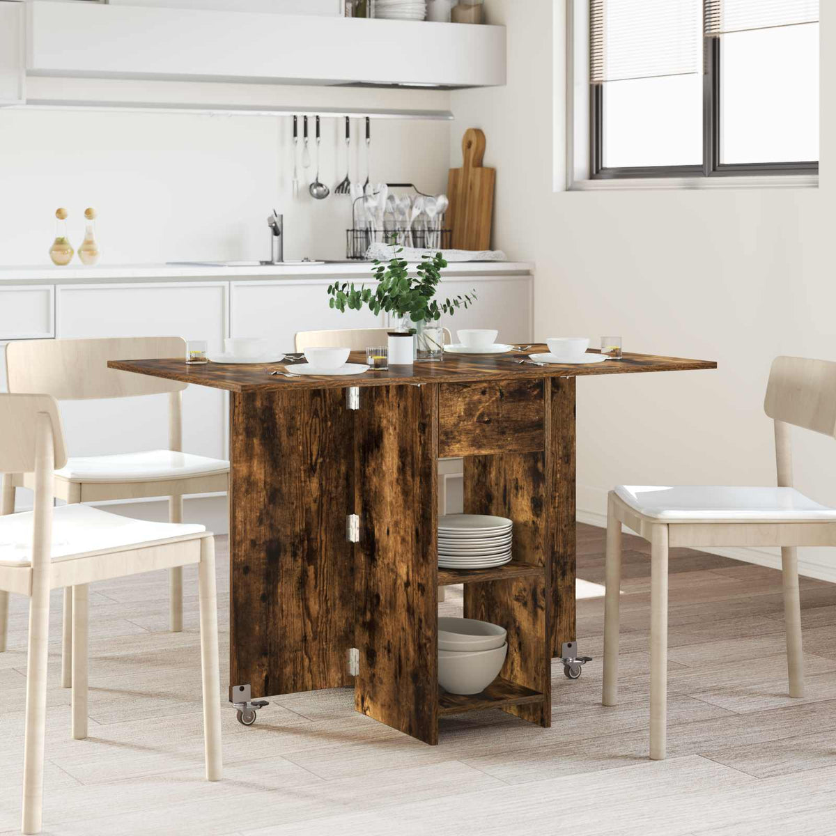 Mesa De Comedor 115 X 70 X 75 Cm Madera De Ingeniería
