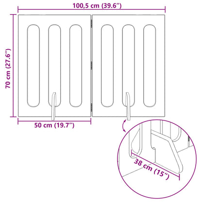 Valla Plegable Para Mascotas 2 Pcs 100,5 X 38 X 70 Cm