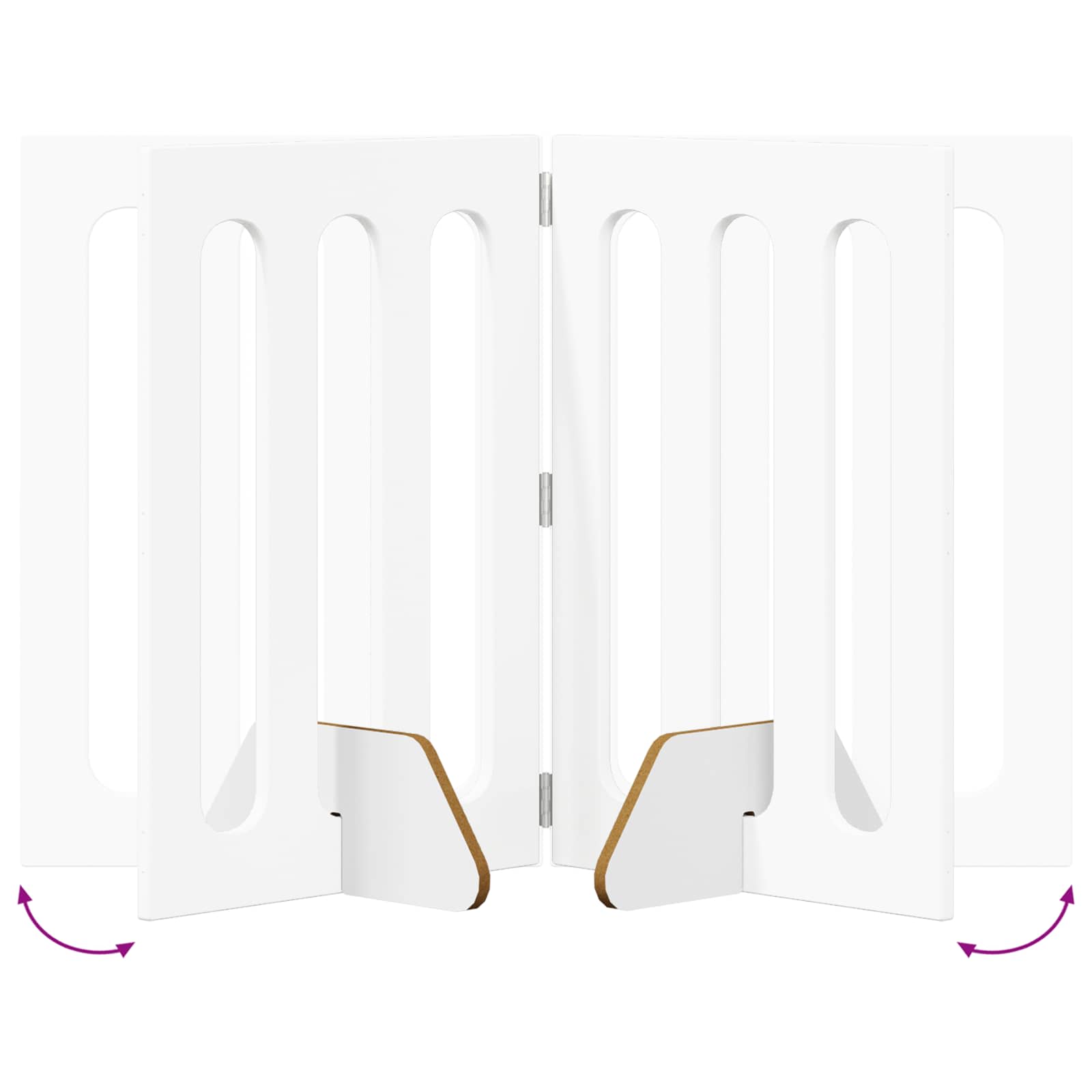 Valla Plegable Para Mascotas 4 Pcs 201 X 38 X 70 Cm