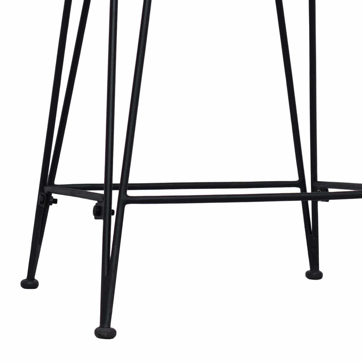 Taburete De Bar 2 Uds. 44 X 45 X 76 Cm Ratán Y Acero
