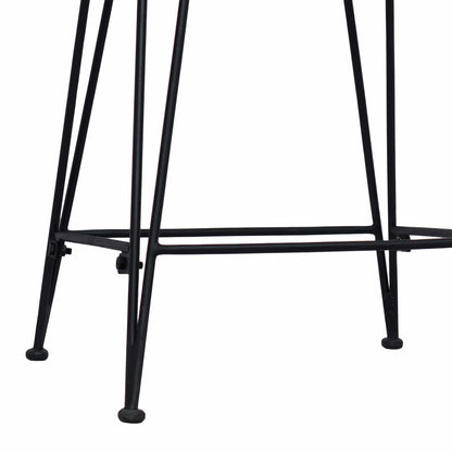 Taburete De Bar 2 Uds. 44 X 45 X 76 Cm Ratán Y Acero