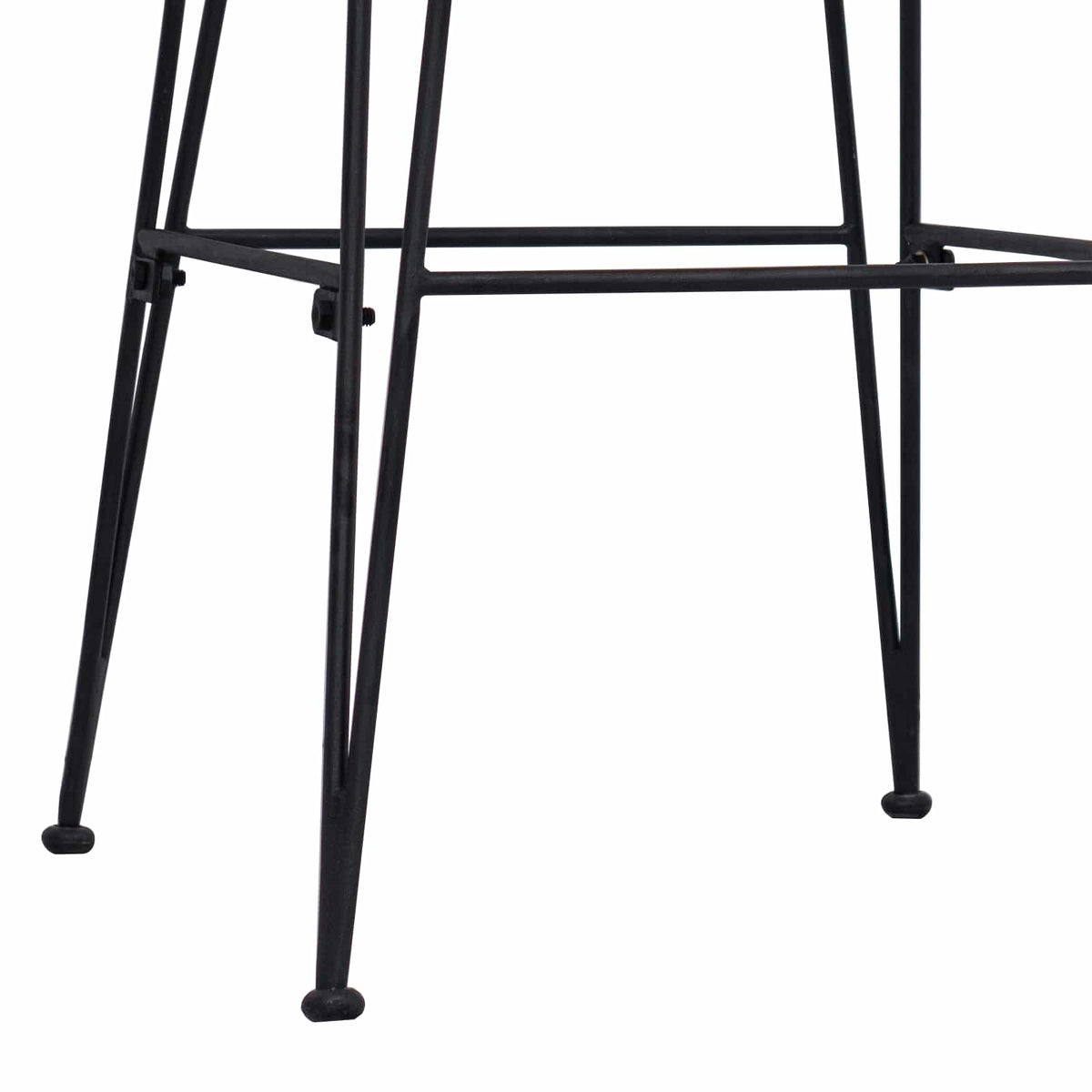 Silla De Comedor 2 Uds. Ratán Y Acero 41 X 55 X 85 Cm