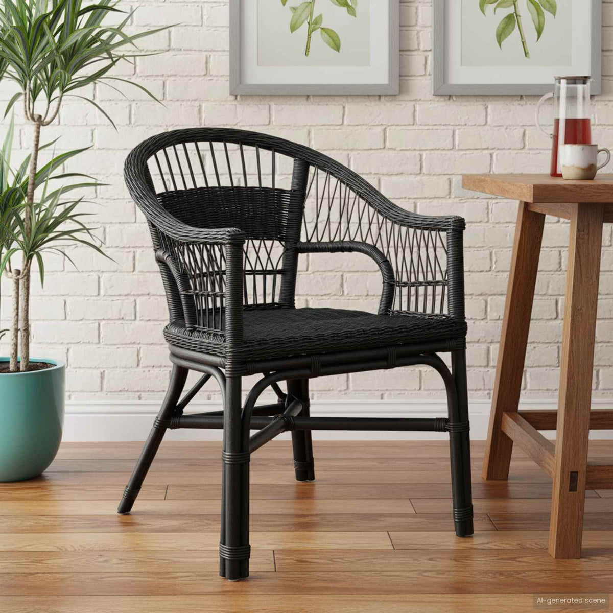 Silla Apilable Ratán 60 X 60 X 81 Cm