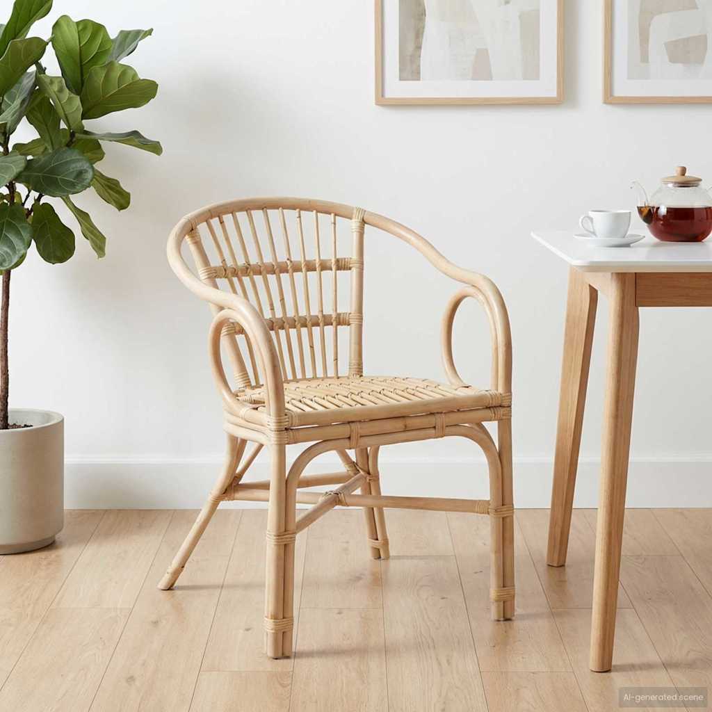 Silla Apilable 58 X 60 X 81 Cm Ratán