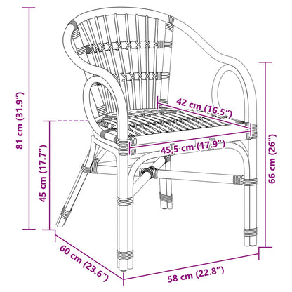 Silla Apilable 58 X 60 X 81 Cm Ratán