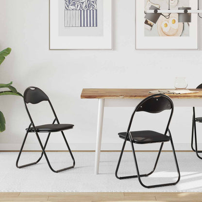 Silla Plegable 8 Uds. Cuero Sintético 48 X 43,5 X 81 Cm