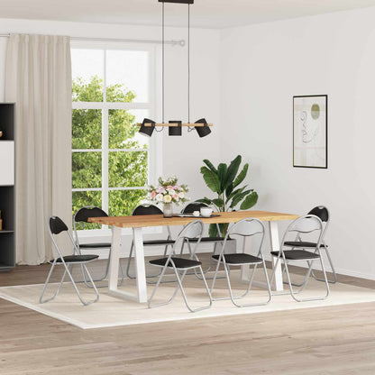Silla Plegable 8 Uds. Cuero Sintético 48 X 43,5 X 81 Cm