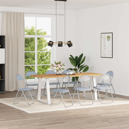 Silla Plegable 8 Uds. Cuero Sintético 48 X 43,5 X 81 Cm