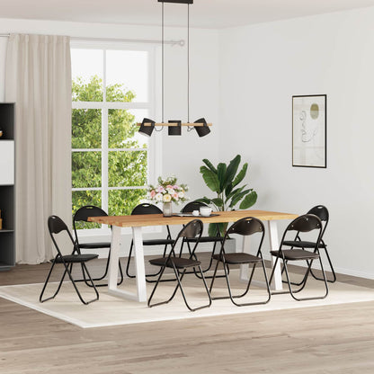 Silla Plegable 8 Uds. Cuero Sintético 48 X 43,5 X 81 Cm