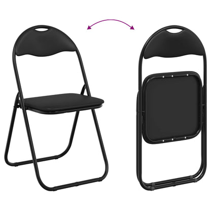 Silla Plegable 8 Uds. Cuero Sintético 48 X 43,5 X 81 Cm