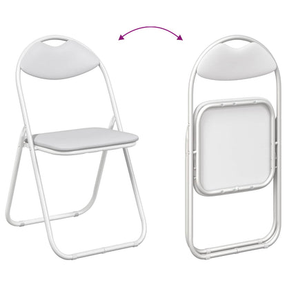 Silla Plegable 2 Uds. Cuero Sintético 48 X 43,5 X 81 Cm