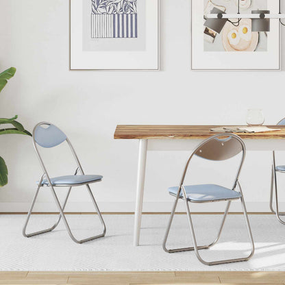 Silla Plegable 2 Uds. Cuero Sintético 48 X 43,5 X 81 Cm