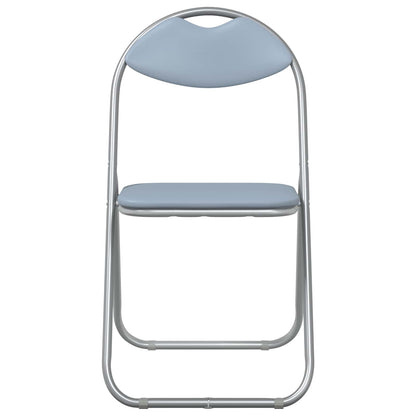 Silla Plegable 2 Uds. Cuero Sintético 48 X 43,5 X 81 Cm