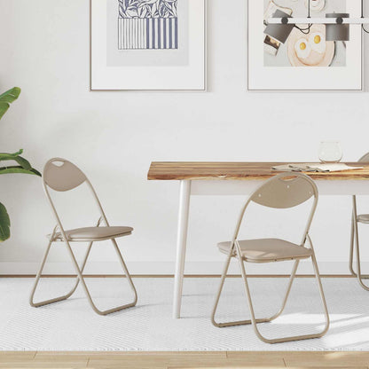 Silla Plegable 2 Uds. Cuero Sintético 48 X 43,5 X 81 Cm