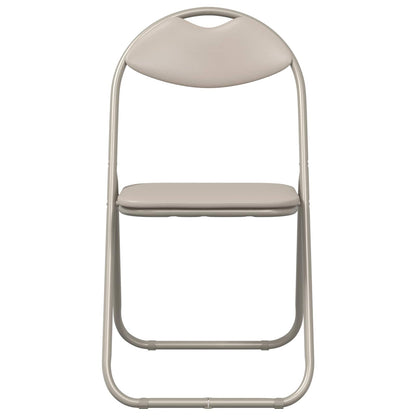 Silla Plegable 2 Uds. Cuero Sintético 48 X 43,5 X 81 Cm
