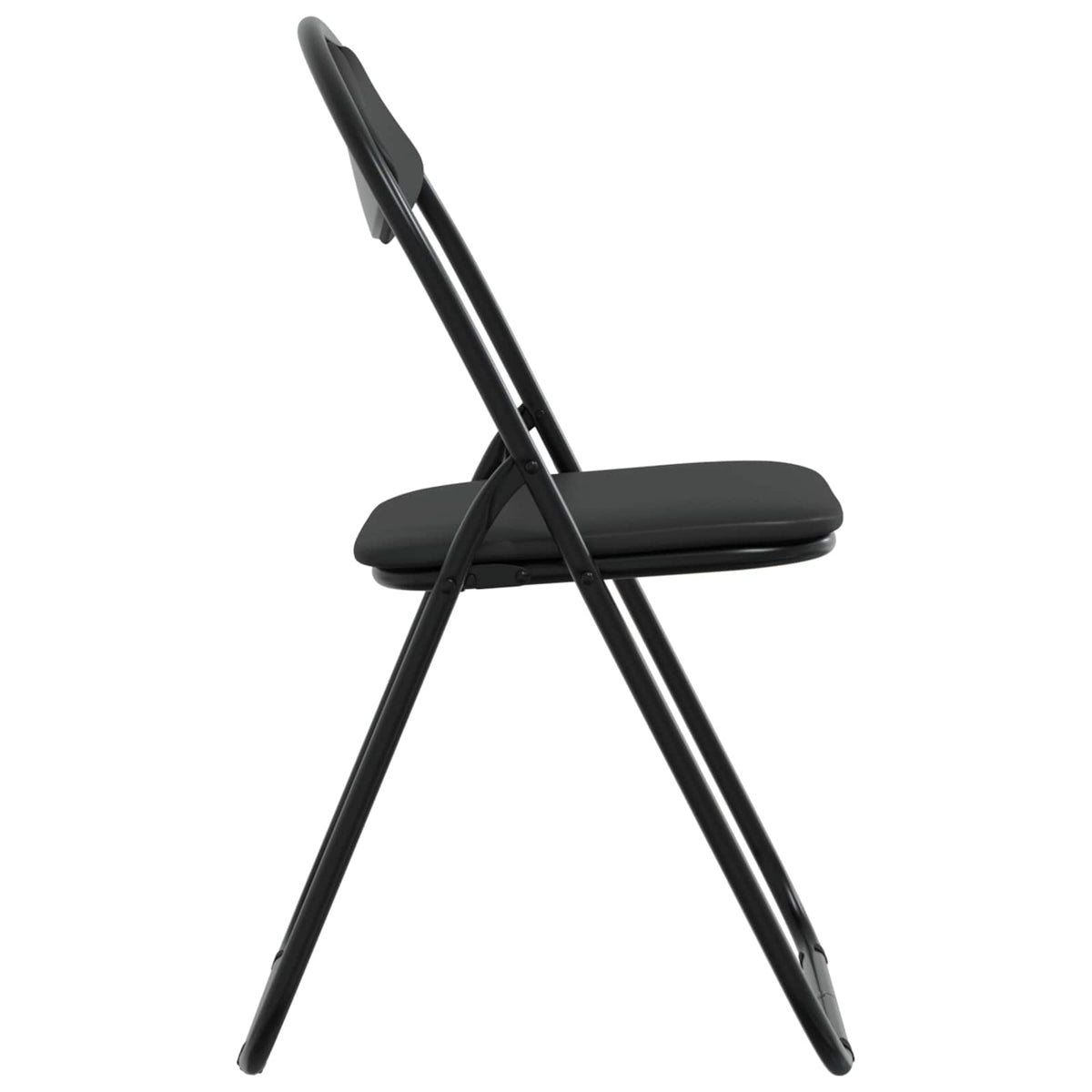 Silla Plegable 2 Uds. Cuero Sintético 48 X 43,5 X 81 Cm