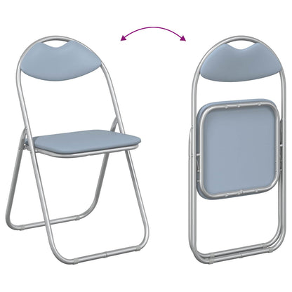 Silla Plegable 8 Uds. Cuero Sintético 48 X 43,5 X 81 Cm