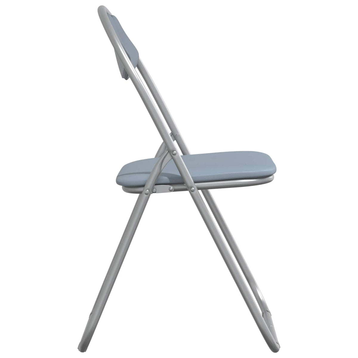Silla Plegable 8 Uds. Cuero Sintético 48 X 43,5 X 81 Cm