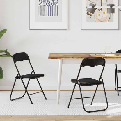 Silla Plegable 8 Uds. Terciopelo Negro 48 X 44 X 78 Cm