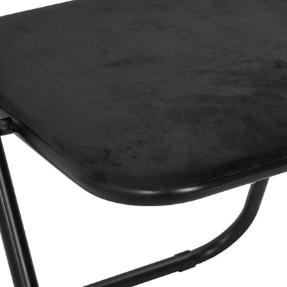 Silla Plegable 8 Uds. Terciopelo Negro 48 X 44 X 78 Cm