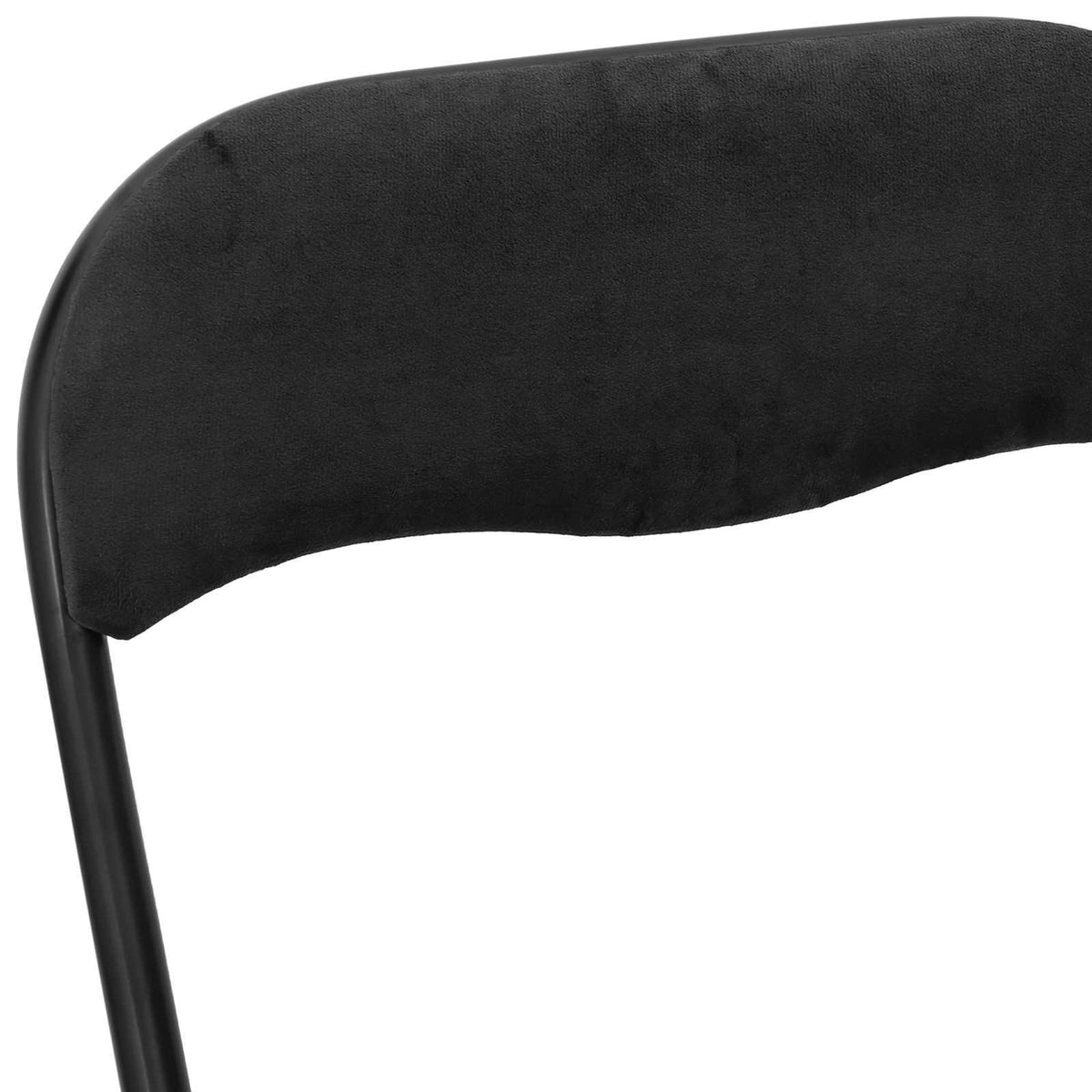 Silla Plegable 8 Uds. Terciopelo Negro 48 X 44 X 78 Cm