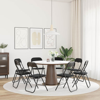 Silla Plegable 8 Uds. Terciopelo Negro 48 X 44 X 78 Cm