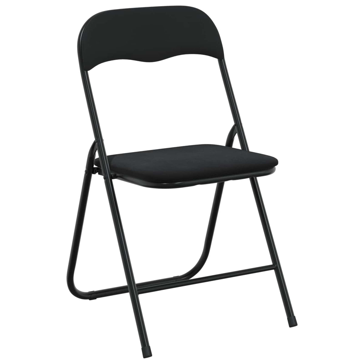 Silla Plegable 8 Uds. Terciopelo Negro 48 X 44 X 78 Cm